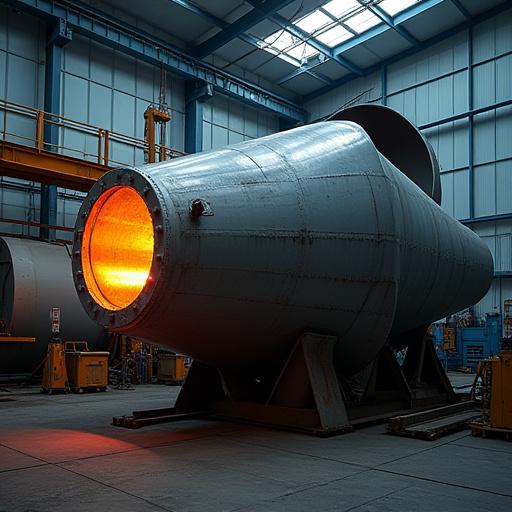 Estructura metálica soldada para un barco.